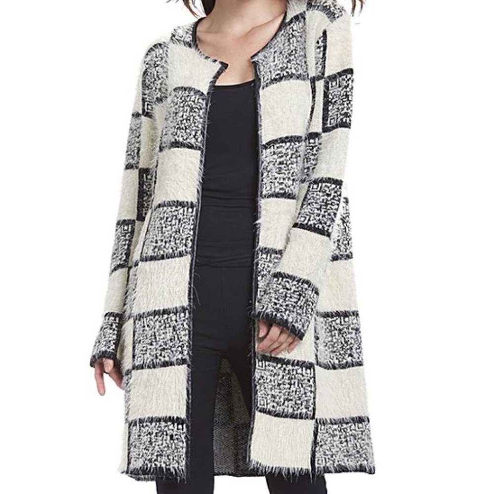 Simply Couture Eyelash Wool Blend Long Cardigan